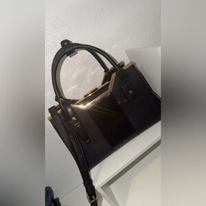 Dune London Black and Gold Satchel